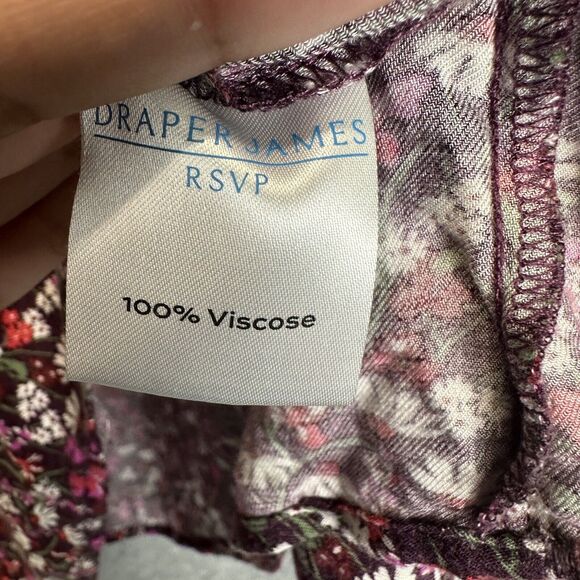 Draper James Plus Size 3X Multi Color Floral Puff Sleeve Boho Fairy Blouse Top - Picture 9 of 12